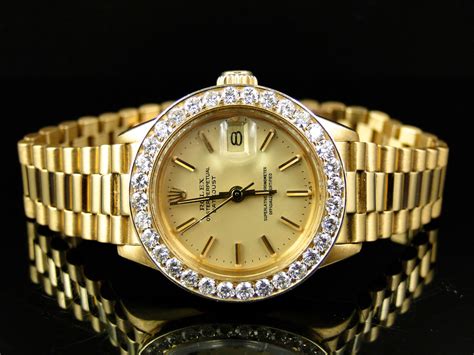 gold rolex ladies watch|18k gold Rolex women's watch.